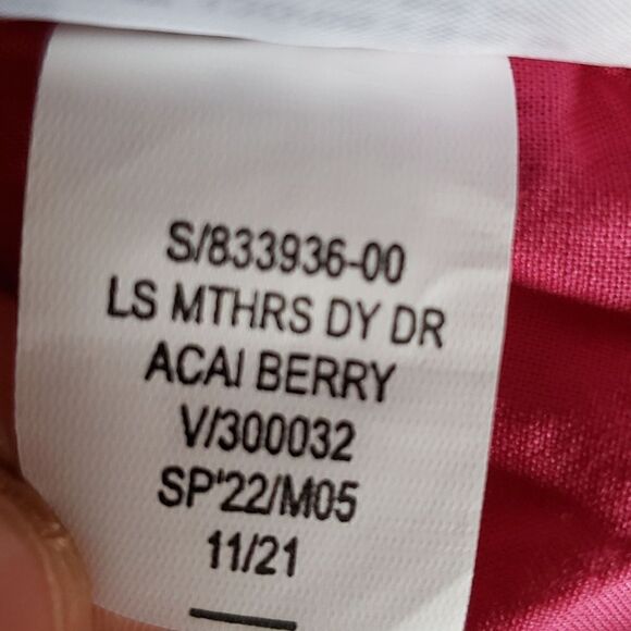 GAP KIDS Girls Tiered Split Neck Dress Acai Berry Pink medium/8 - Picture 4 of 9